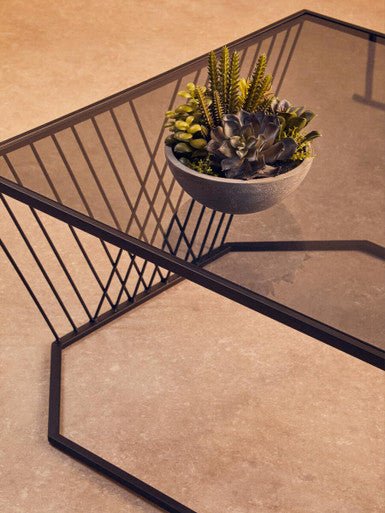 Trento Coffee Table With Grey Glass Top - Image 8