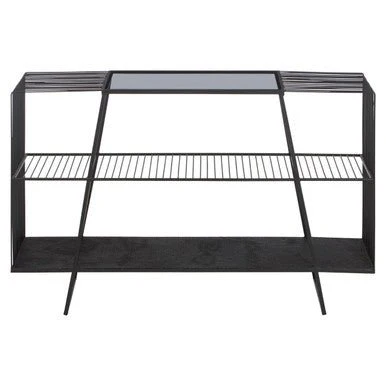 Trento Console Table With Grey Glass Top - Image 5