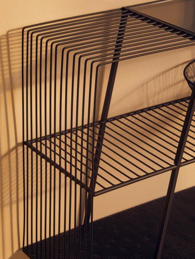 Trento Console Table With Grey Glass Top - Image 9