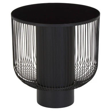 Trento End Table With Black Glass Top - Image 5
