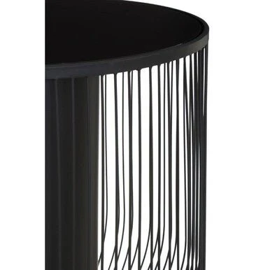 Trento End Table With Black Glass Top - Image 6