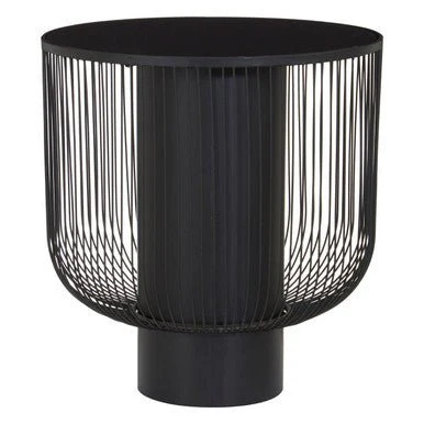 Trento End Table With Black Glass Top - Image 8
