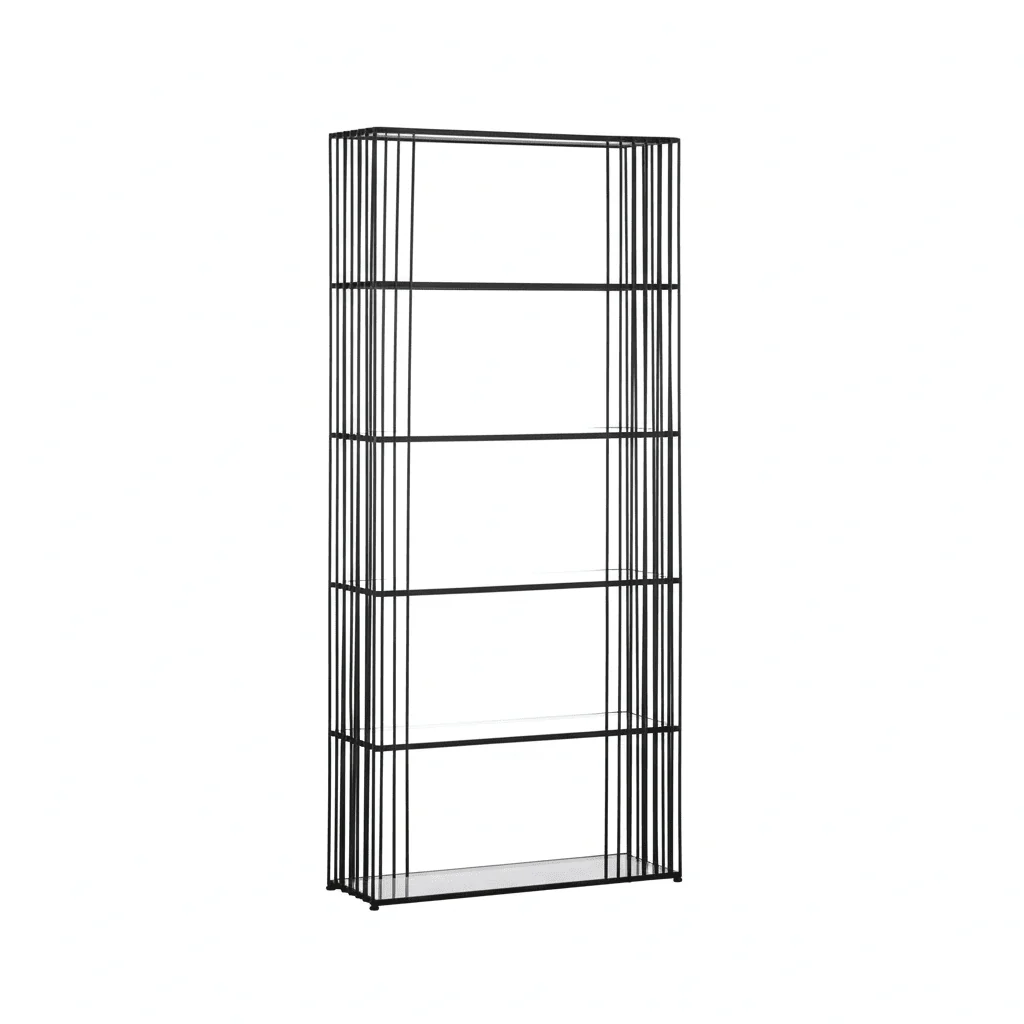 Trento Five Tier Black Bookshelf - Image 3
