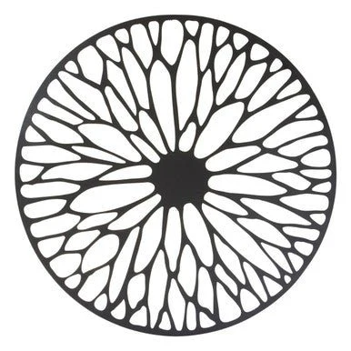 Trento Large Black Floral Design Wall Art - Image 5