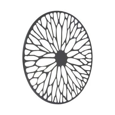 Trento Large Black Floral Design Wall Art - Image 7