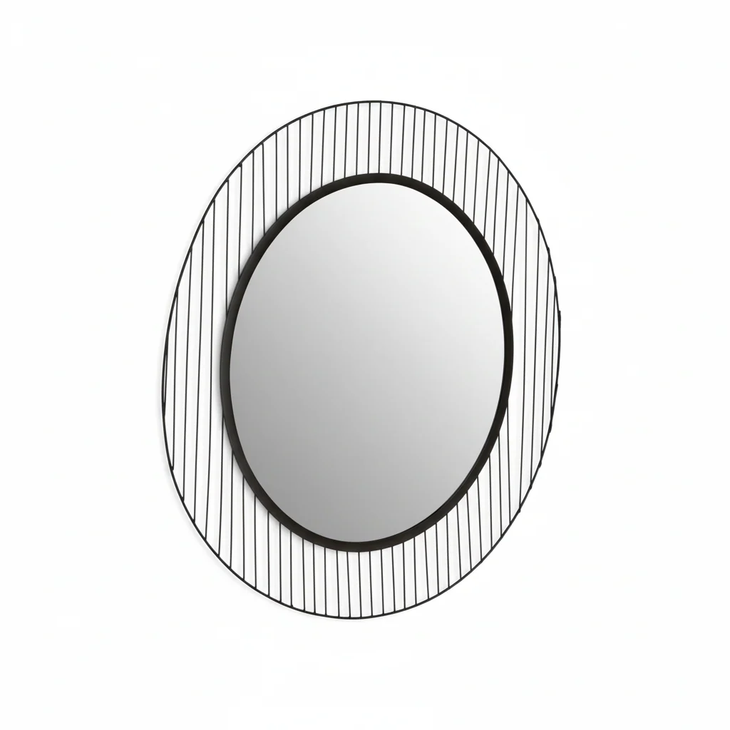 Trento Linear Lines Frame Wall Mirror