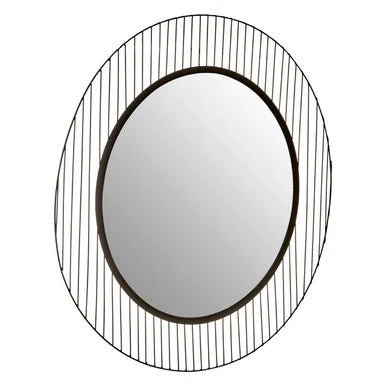 Trento Linear Lines Frame Wall Mirror - Image 5