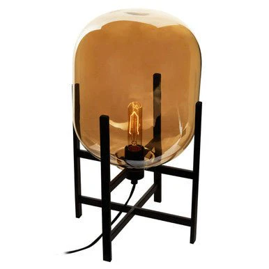 Trieste Matte Black and Glass Table Lamp - Image 4