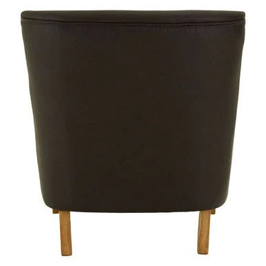 Trinity Brown Leather Effect Armchair - Image 7