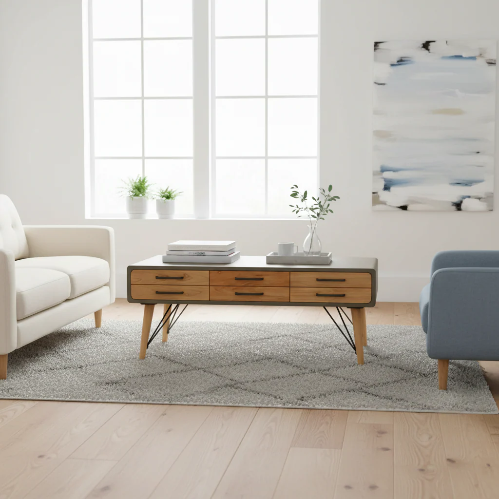 Trinity Coffee Table With Six Drawers - Image 3
