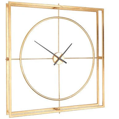 Trinity Gold Finish Metal Wall Clock - Image 5