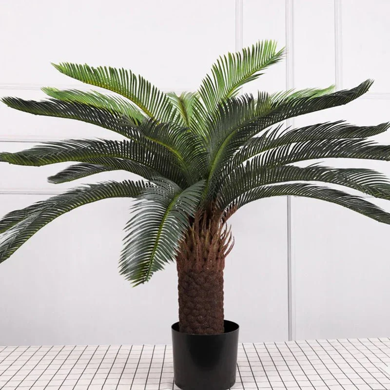 Tropical artificial palm tree, large palm branch, palm leaf, potted plant, family living room, office, hotel decoration - Image 3