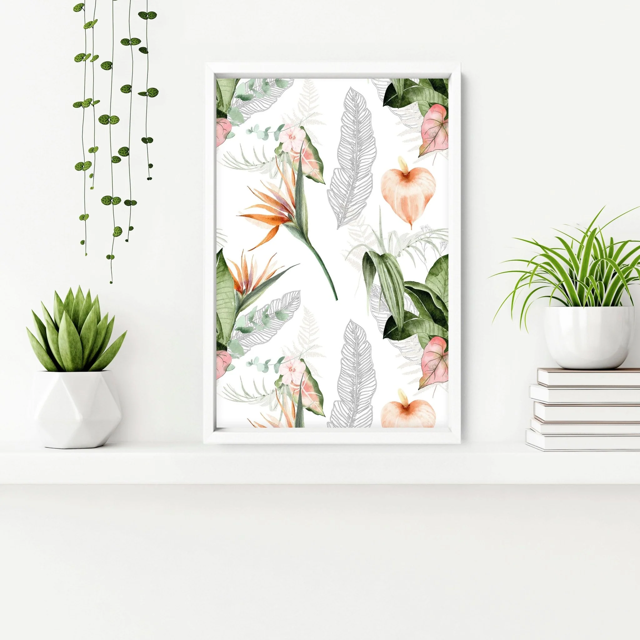 Bathroom wall decorations | set of 3 Tropical wall art - Image 5