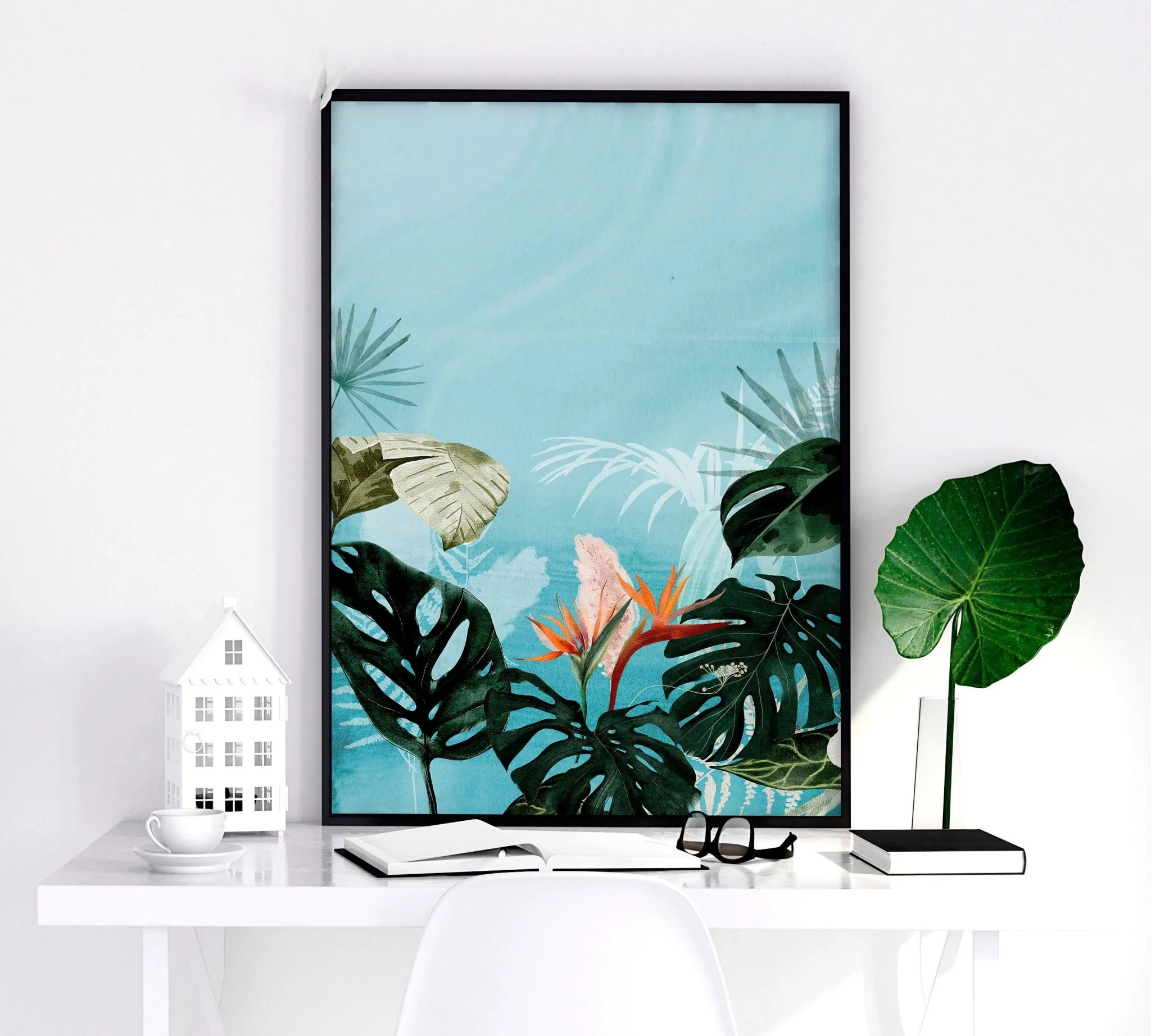 Home office art | set of 3 Tropical wall art prints - Image 3