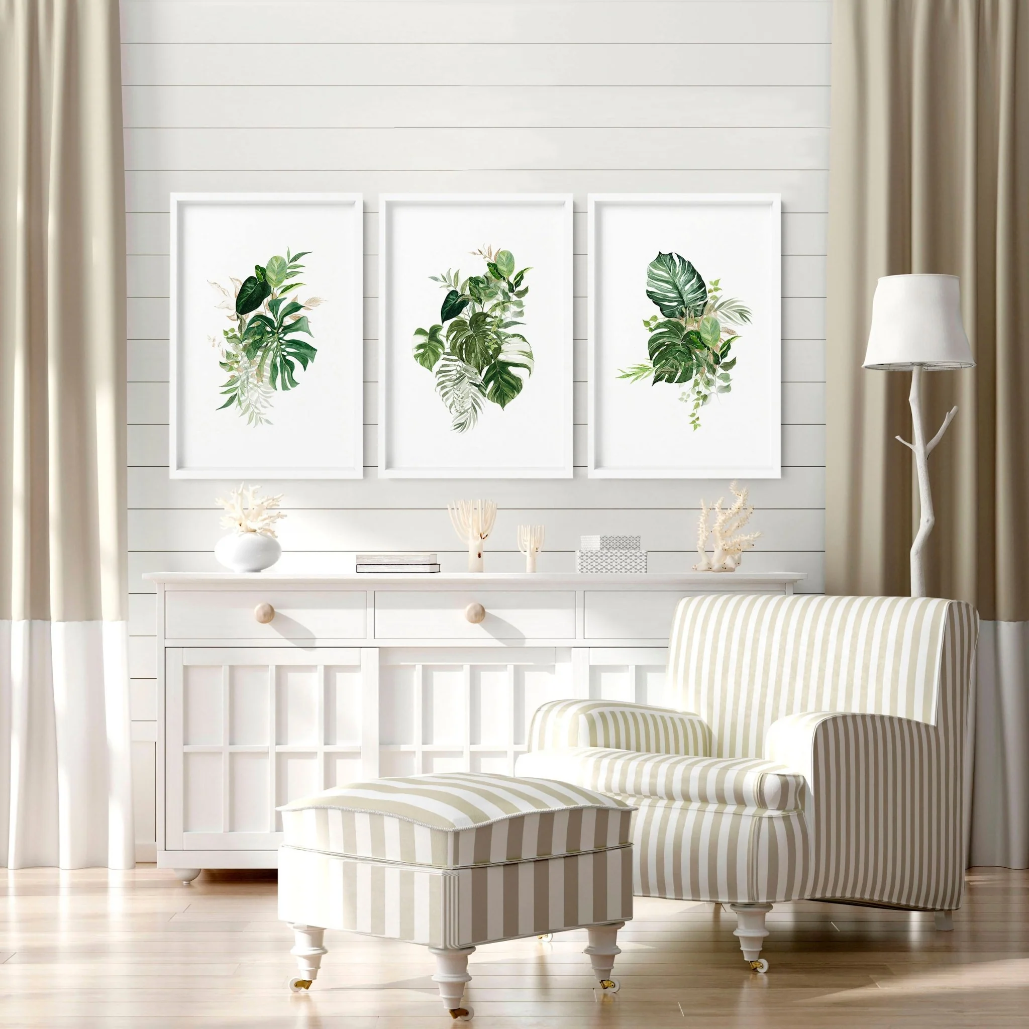 Large prints for living room | set of 3 Tropical wall art prints - Image 3
