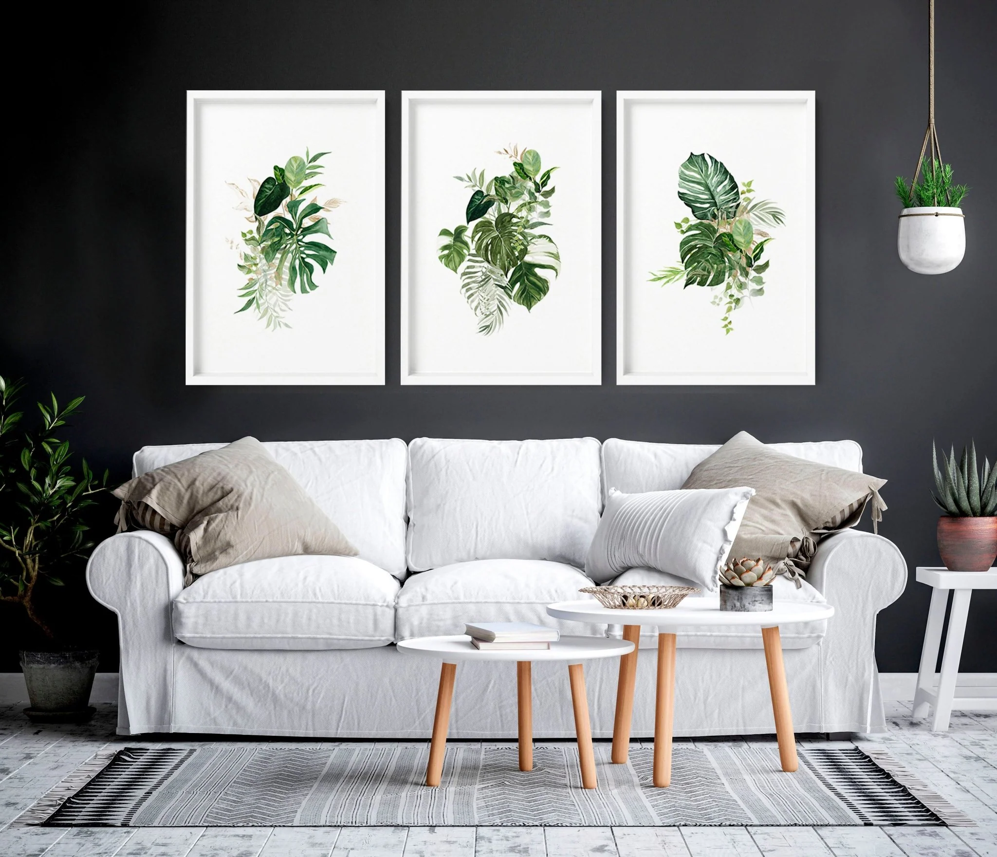 Large prints for living room | set of 3 Tropical wall art prints - Image 5