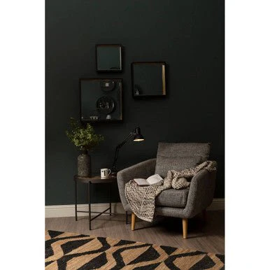 Trosa Large Black Wall Mirror With Gold Edge - Image 5