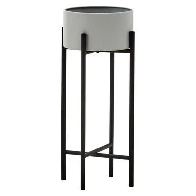 Trosa Small Grey And Black Floor Standing Planter - Image 5
