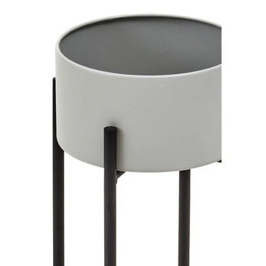 Trosa Small Grey And Black Floor Standing Planter - Image 7