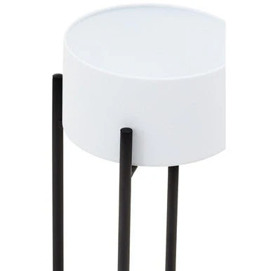 Trosa Small White And Black Floor Standing Planter - Image 7