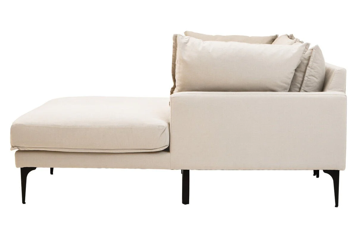 Troyes Cream Three Seat Right Chaise Sofa - Image 11