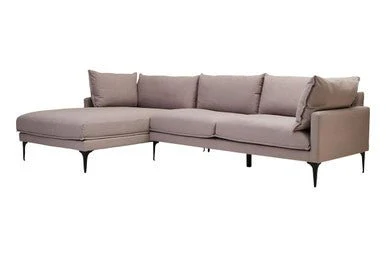 Troyes Grey Three Seat Left Chaise Sofa - Image 5