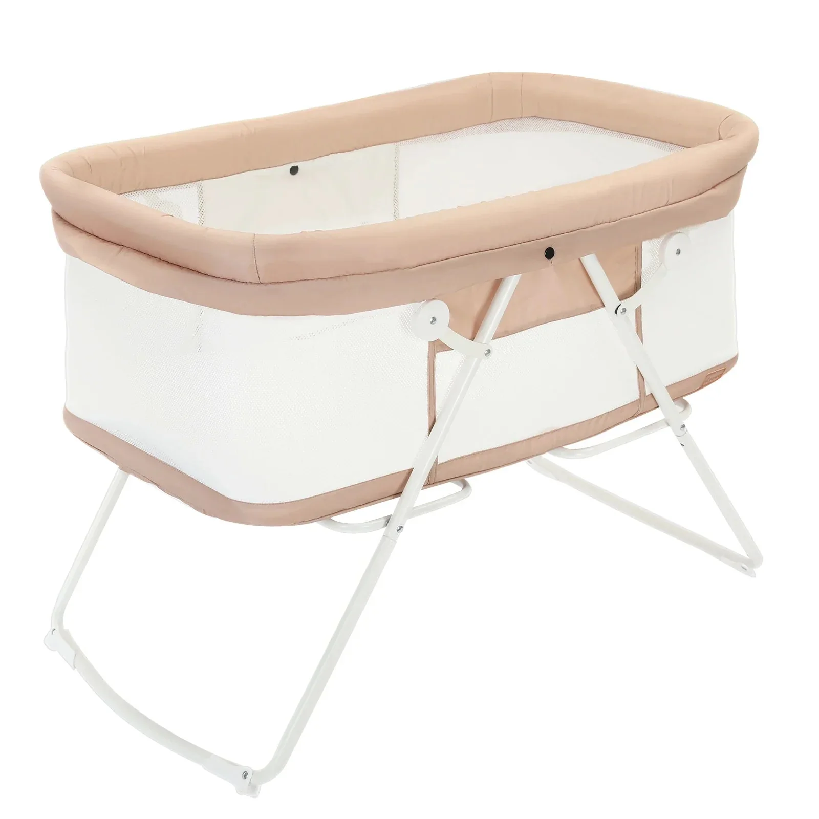 UBRAVOO Baby 2 in 1 Cribs and Cradles, Easy Folding Travel Cot with Mattress Multifunction Bedside Rocking for Newborn - Image 26