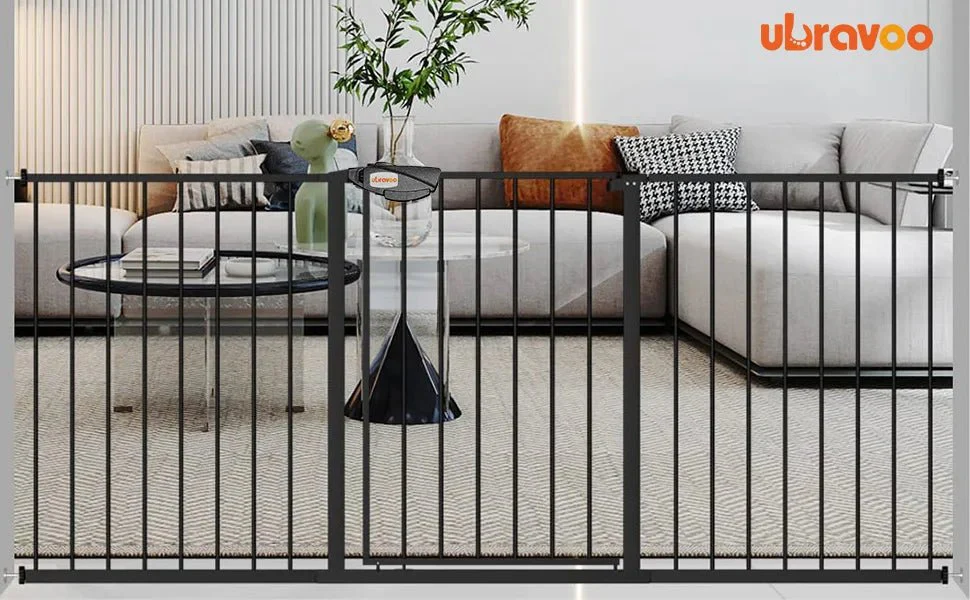 UBRAVOO Baby Gate for Doors and Stairs, Height 100 cm, Safety Pet Gate,  Automatic Closure, Triple Locking - Image 15
