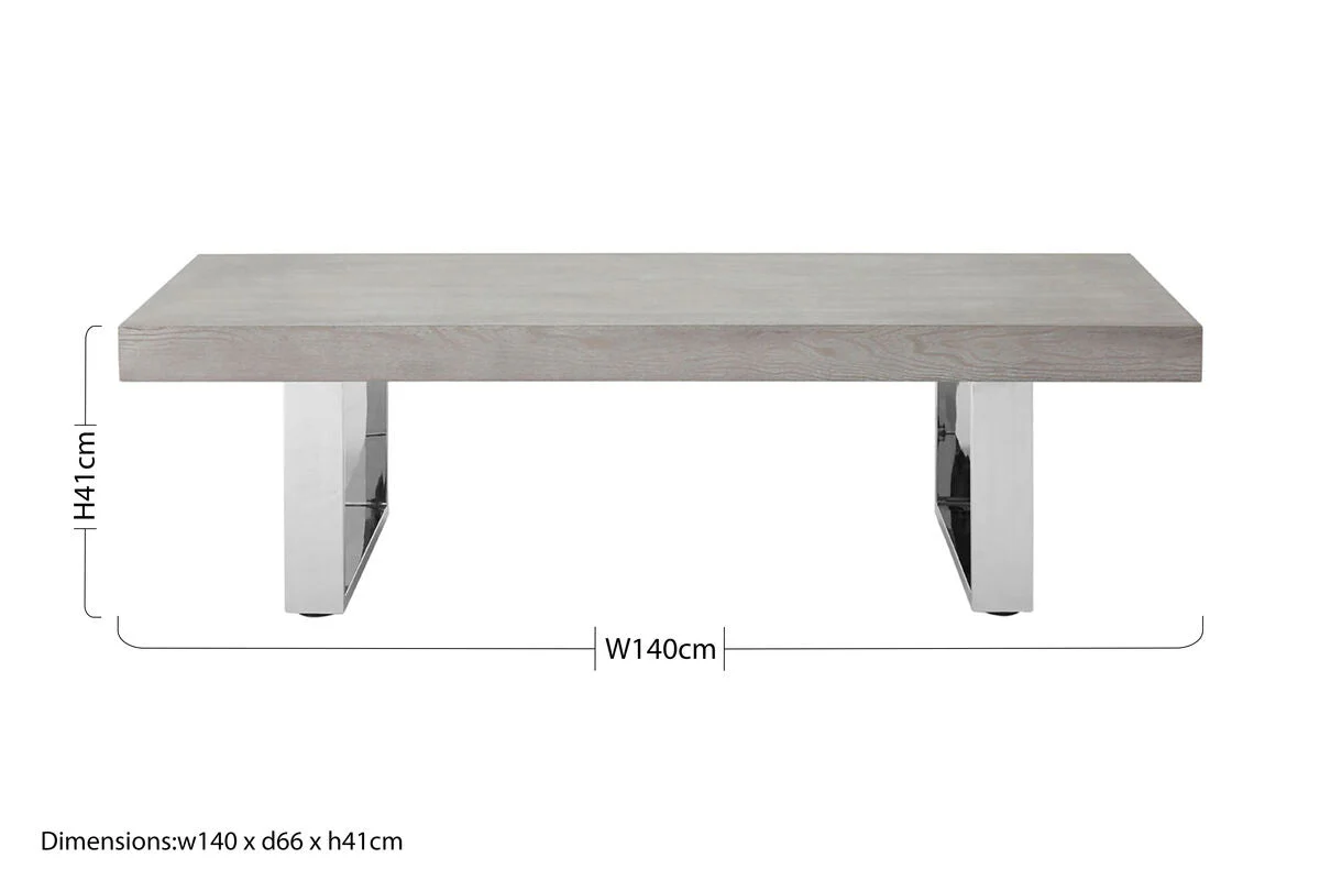 Ulmus Grey Elm Wood Coffee Table - Image 15