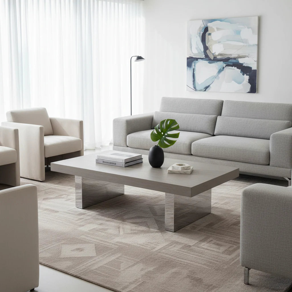 Ulmus Grey Elm Wood Coffee Table - Image 4
