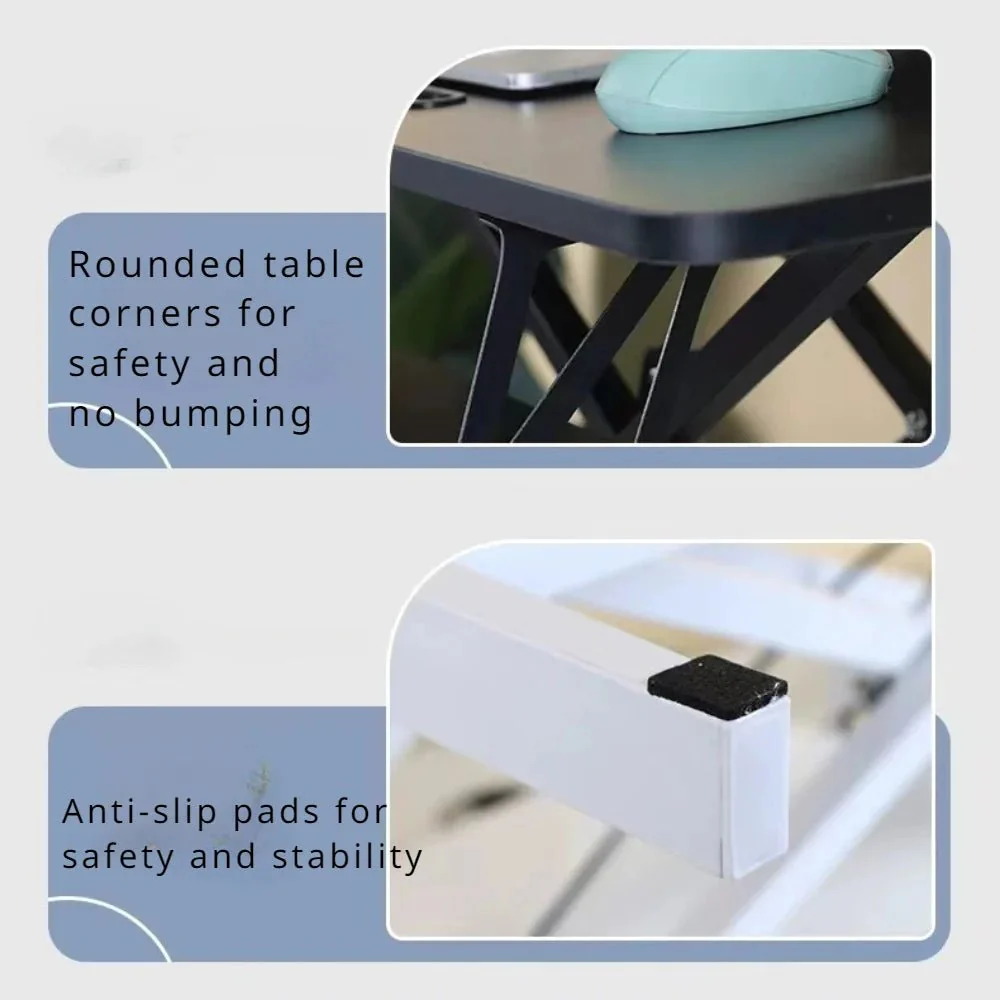 Ultra-Slim Single Top Height Adjustable Standing Desk Riser, Compact Sit Stand Desktop Converter for Monitor or Laptop - Image 5
