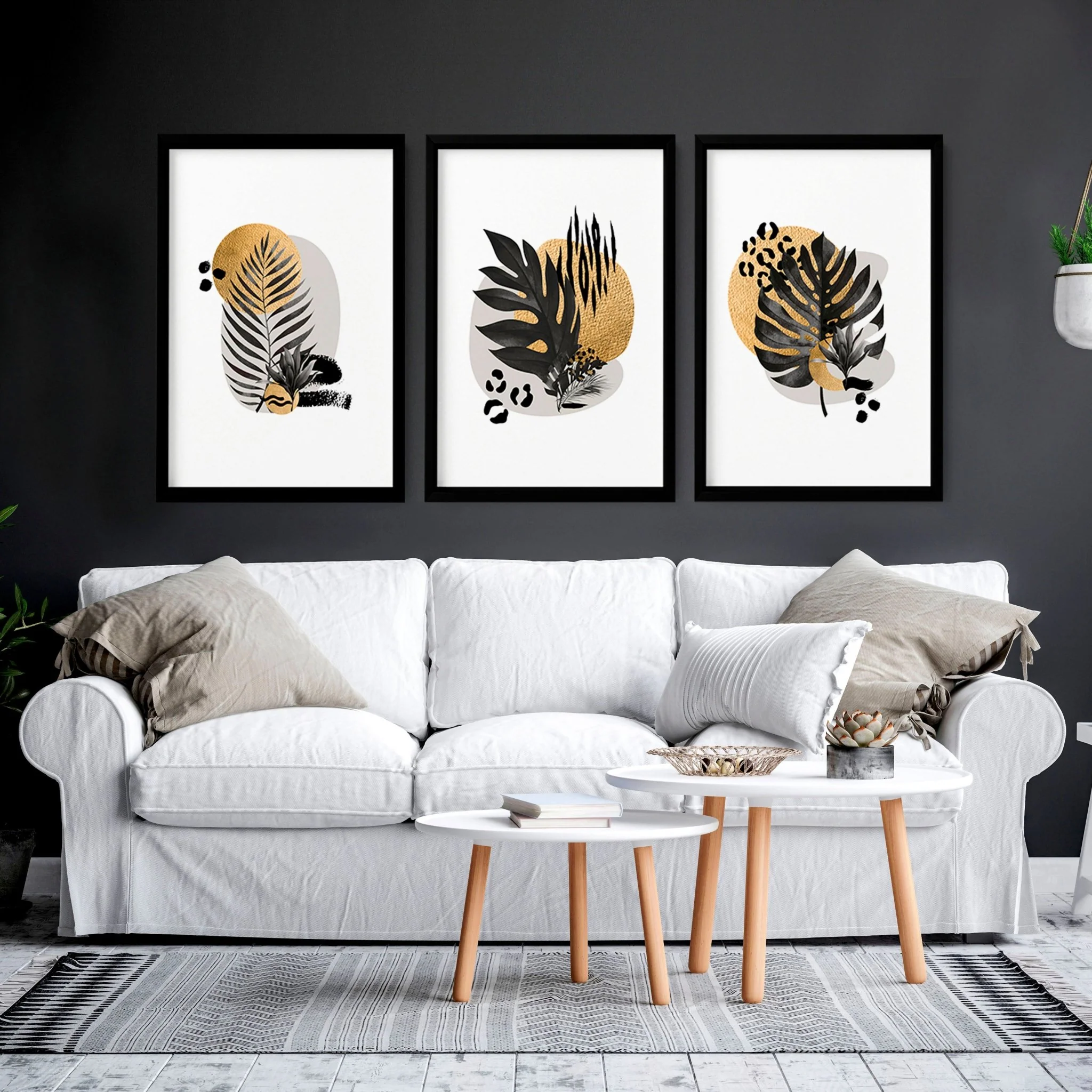 Unique wall art for living room | set of 3 framed wall art - Image 7