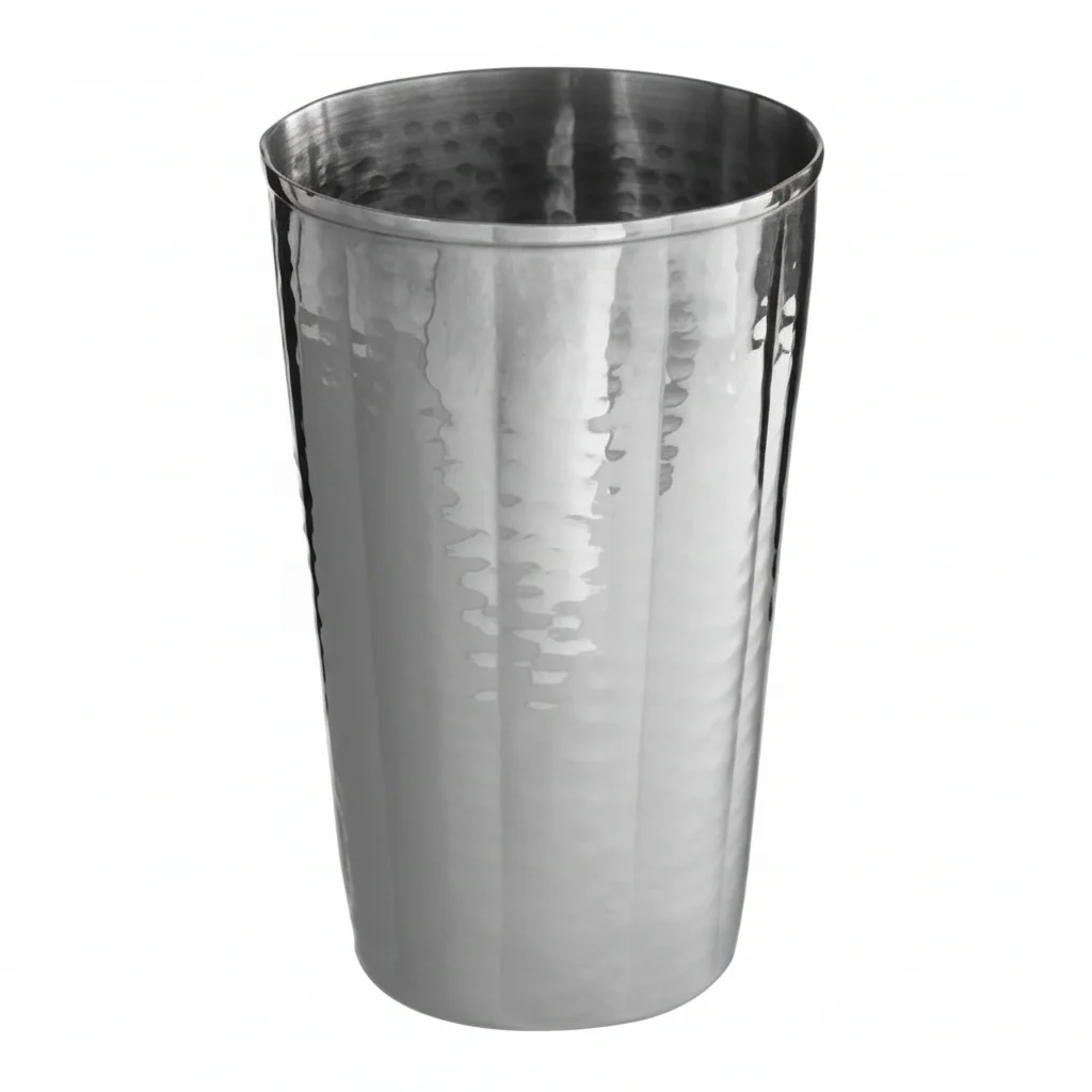 Vaco Hammered Bathroom Nickel Finish Tumbler
