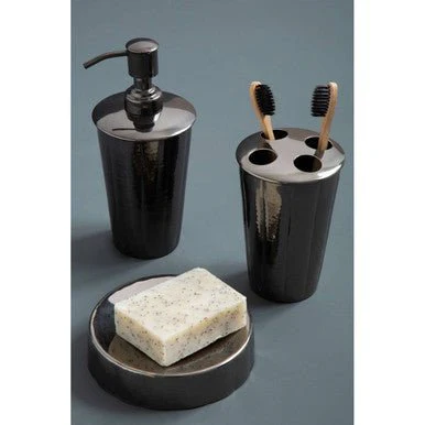 Vaco Hammered Black Nickel Finish Soap Dish - Image 8