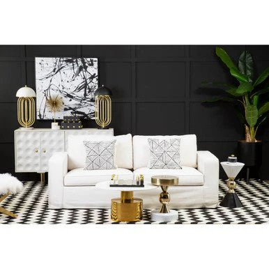 Valensole 3 Seat Cream Fabric Sofa - Image 6