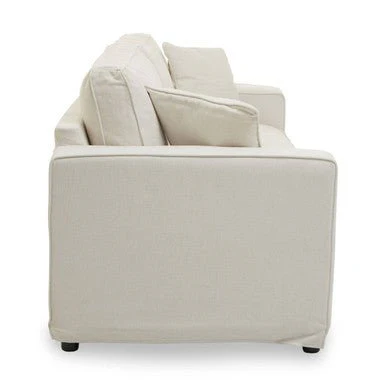 Valensole 3 Seat Cream Fabric Sofa - Image 8