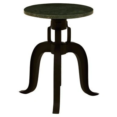 Vasco 3 Leg Bar Stool With Green Marble Top - Image 9