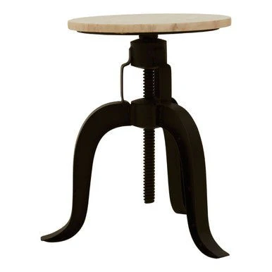 Vasco 3 Leg Bar Stool With White Marble Top - Image 6