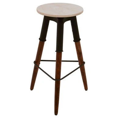 Vasco 3 Leg Bar Stool With Wood Top - Image 7
