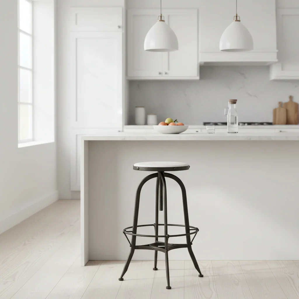 Vasco Black And White Finish Bar Stool - Image 3