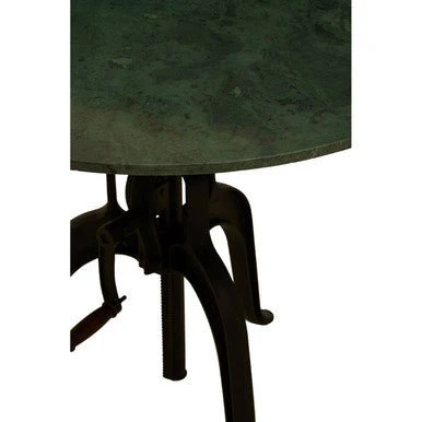Vasco Three Leg Small Green Marble Iron Table - Image 7