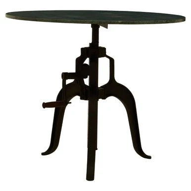 Vasco Three Leg Small Green Marble Iron Table - Image 9