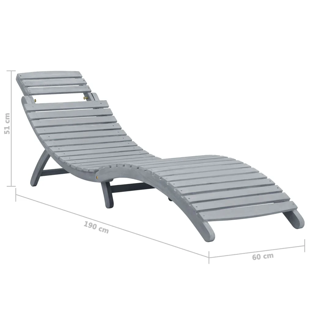 Velka Grey Acacia Wood - 190cm Foldable - Image 8
