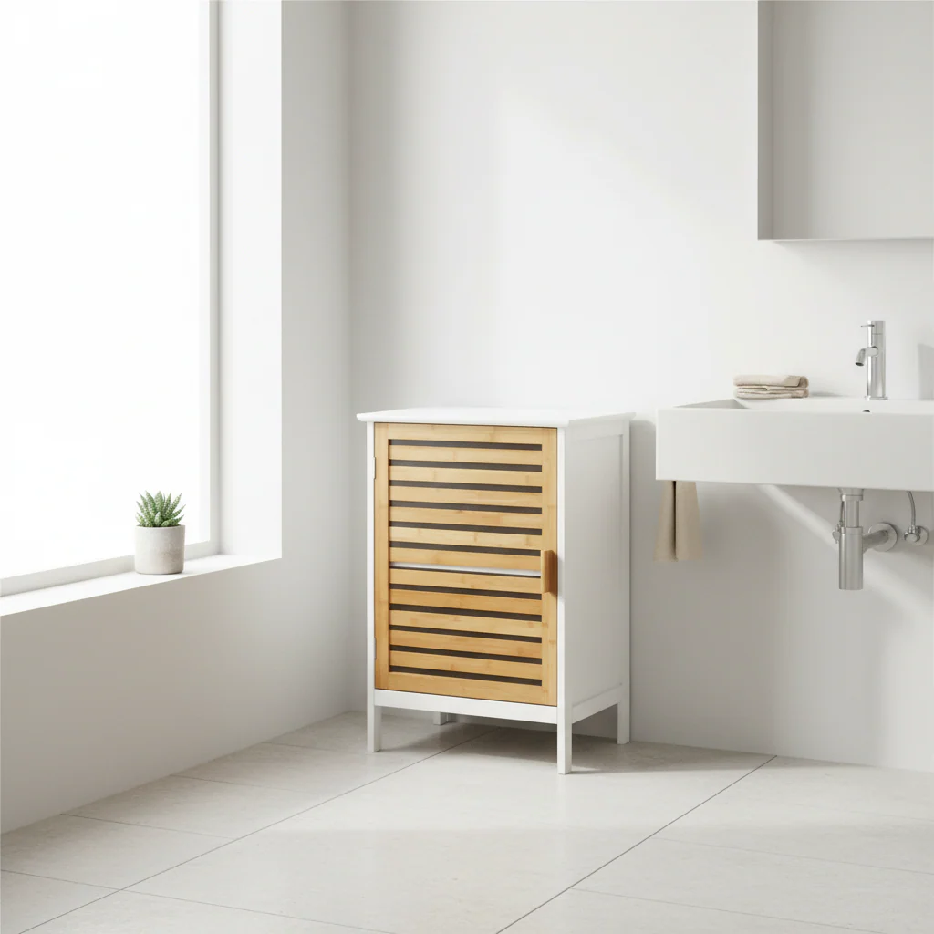 Verdon Bamboo Door Floor Standing Cabinet - Image 3