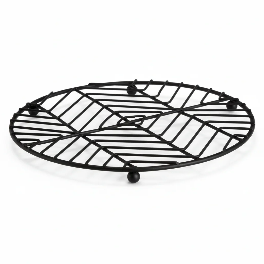 Vertex Black Powder Coat Round Trivet