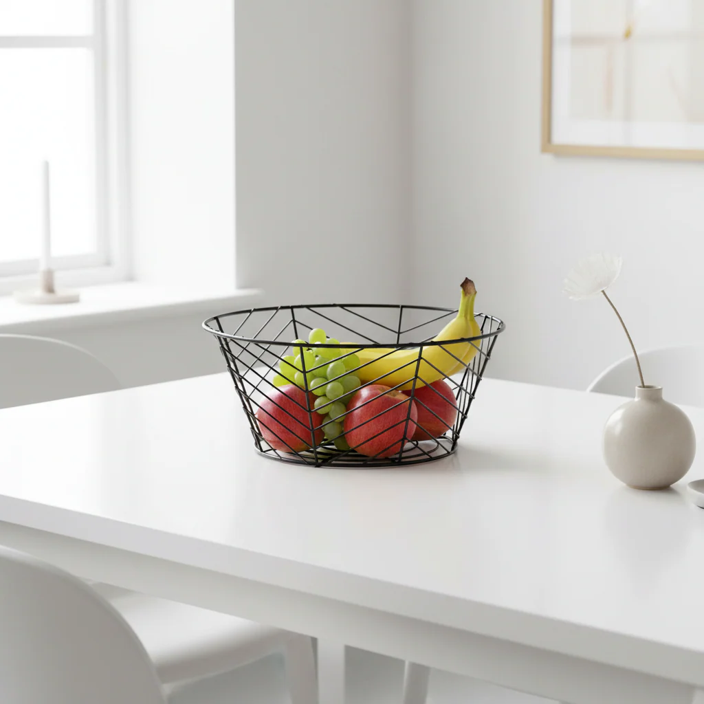 Vertex Black Powder Coated Fruit Basket - Image 3