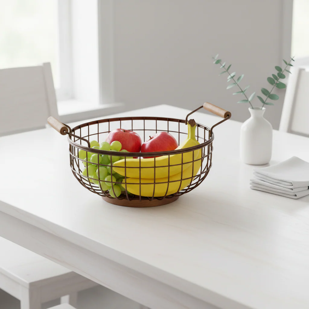 Vertex Bronze Powder Coated Fruit Basket - Image 3
