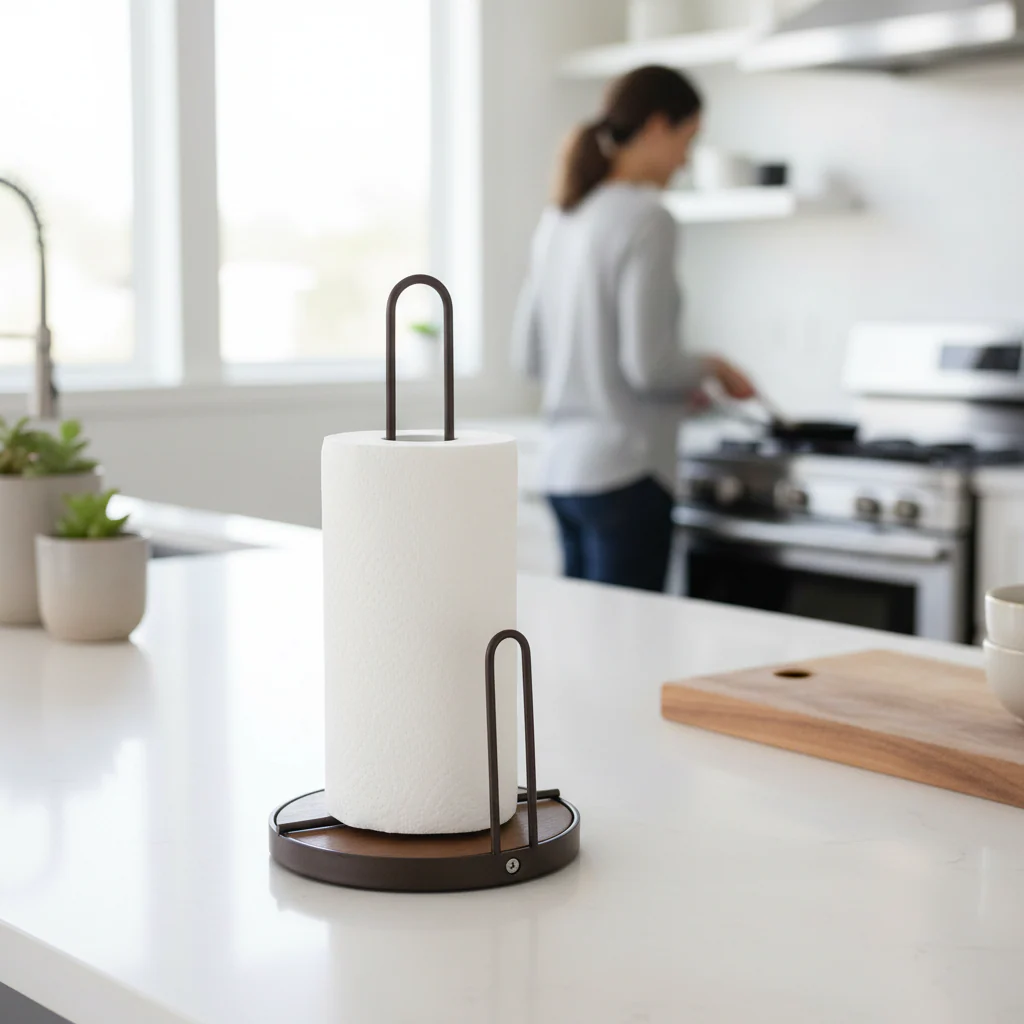 Vertex Bronze Powder Coated Kitchen Roll Holder - Image 2