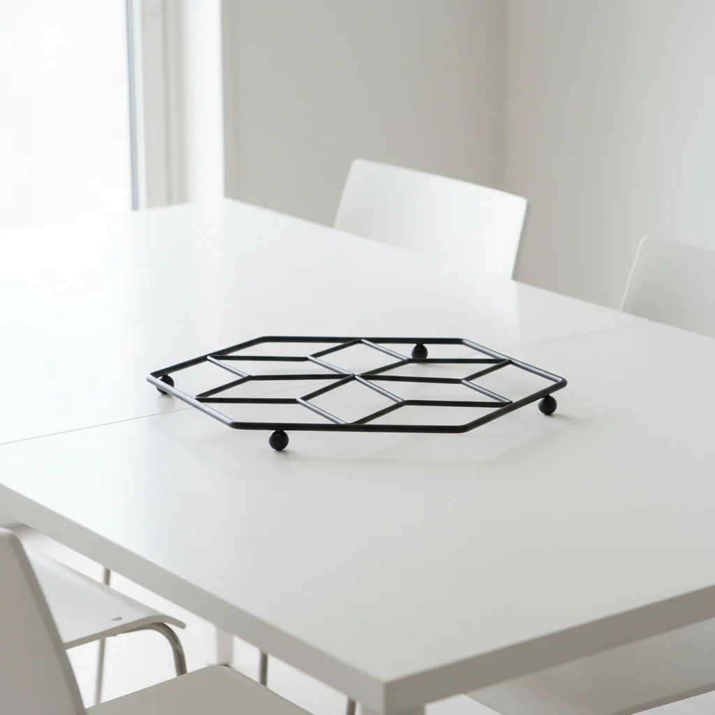 Vertex Contour Matt Black Trivet - Image 3