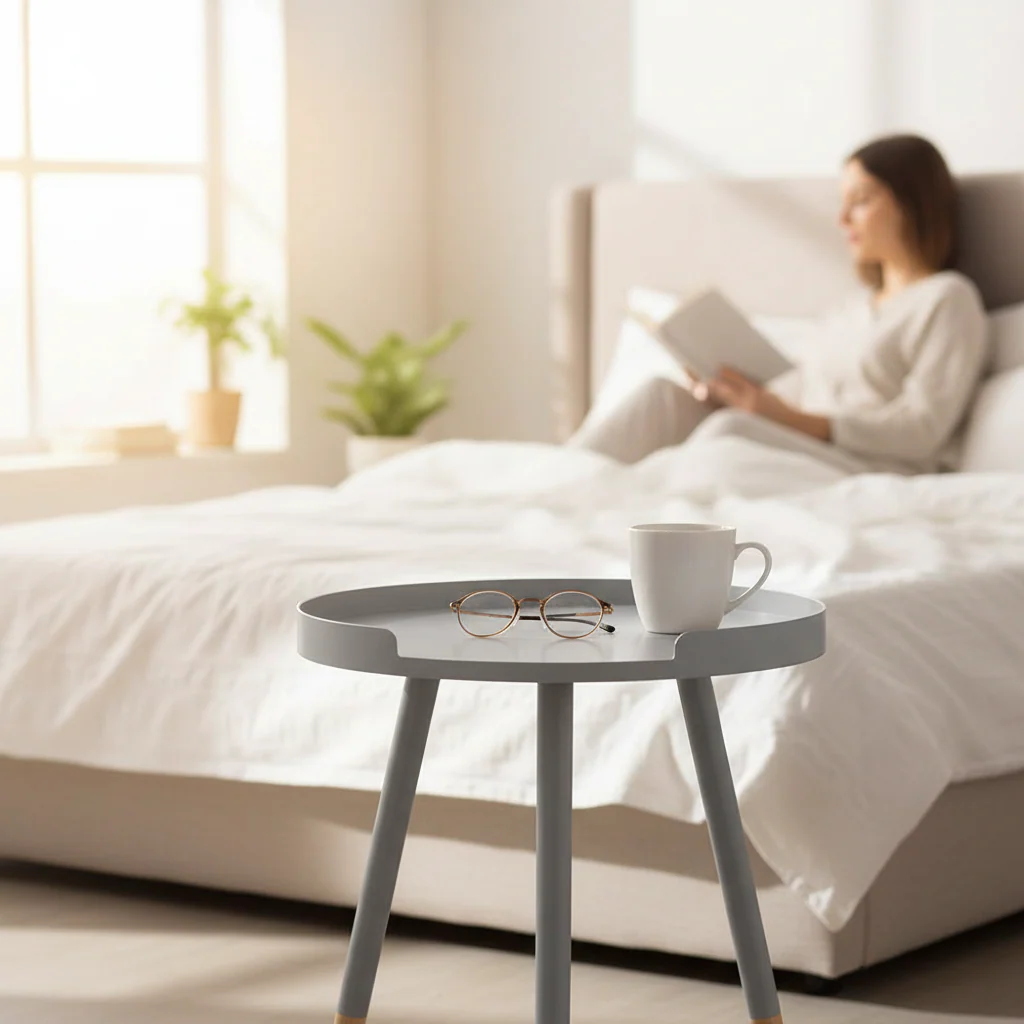 Viborg Grey Small Round Side Table - Image 2